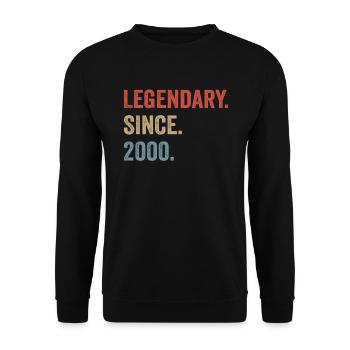 Legendary since 2000 - Unisex Sweatshirt - black - Front - Alina (178cm) & Michal (187cm)