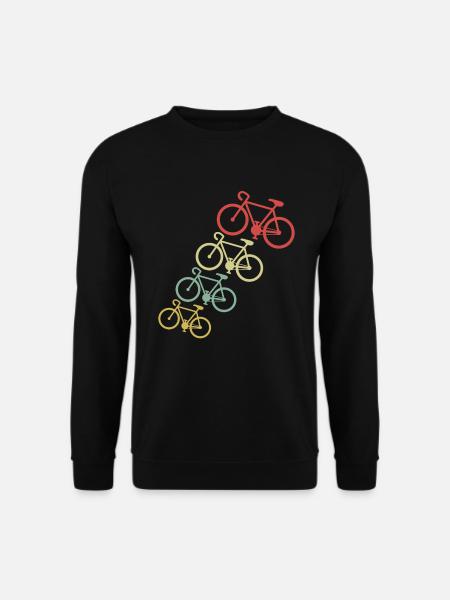 retro bike cyclist t-shirt - Unisex Sweatshirt - black