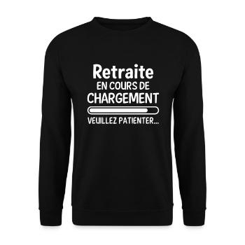 Retraite en cours de chargement - Sweat-shirt Unisexe - noir - Devant - Alina (178cm) & Michal (187cm)