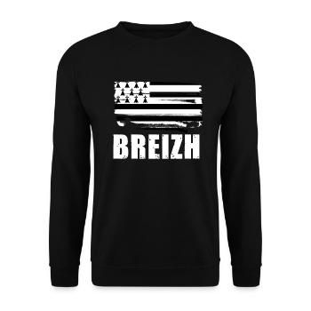 Flag of britain breizh - Unisex Sweatshirt - black - Front - Alina (178cm) & Michal (187cm)