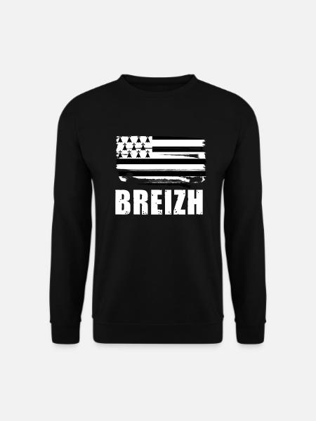 Drapeau de la bretagne breizh - Sweat-shirt Unisexe - noir