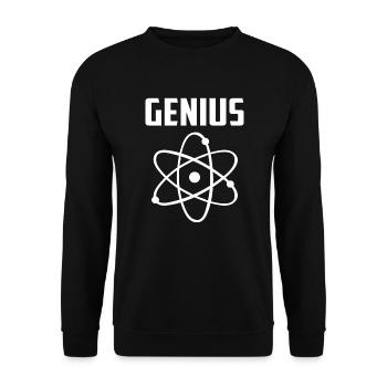 Genius - Unisex Sweatshirt - black - Front - Alina (178cm) & Michal (187cm)