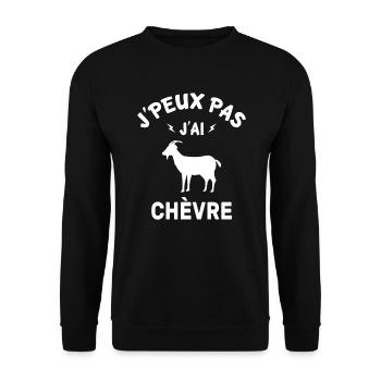 I can't, I have a goat - Unisex Sweatshirt - black - Front - Alina (178cm) & Michal (187cm)