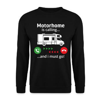 Motorhome is calling and i must go - Sweat-shirt Unisexe - noir - Devant - Alina (178cm) & Michal (187cm)
