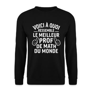 Voici à quoi ressemble le meilleur prof de math - Sweat-shirt Unisexe - noir - Devant - Alina (178cm) & Michal (187cm)