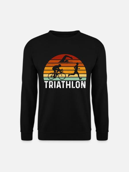 retro triathlon triathlon triathlete triathlon - Unisex Sweatshirt - black