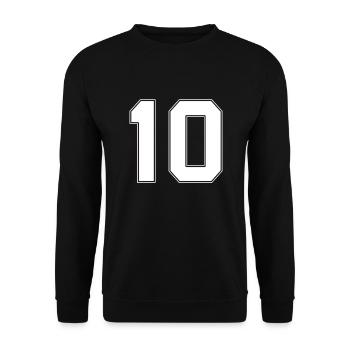 10-year anniversary gift - Unisex Sweatshirt - black - Front - Alina (178cm) & Michal (187cm)