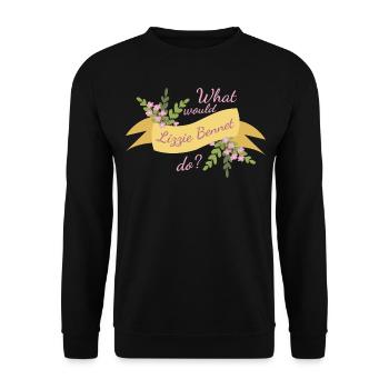 What Would Lizzie Bennet Do? II - Unisex Sweatshirt - black - Front - Alina (178cm) & Michal (187cm)