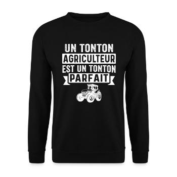 Un tonton agriculteur est un tonton parfait - Sweat-shirt Unisexe - noir - Devant - Alina (178cm) & Michal (187cm)