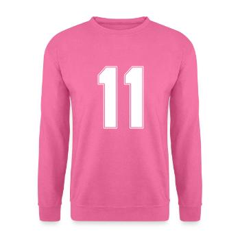 11 Jahre Trikotnummer 11 - Unisex Pullover - Pink - Vorne