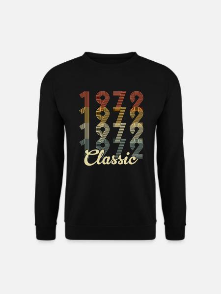 Classic 1972 Vintage 1972 - Unisex Pullover - Schwarz