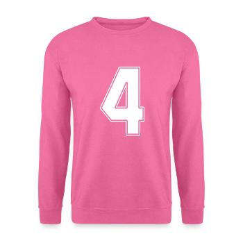 4 Jahre Trikotnummer 4 - Unisex Pullover - Pink - Vorne