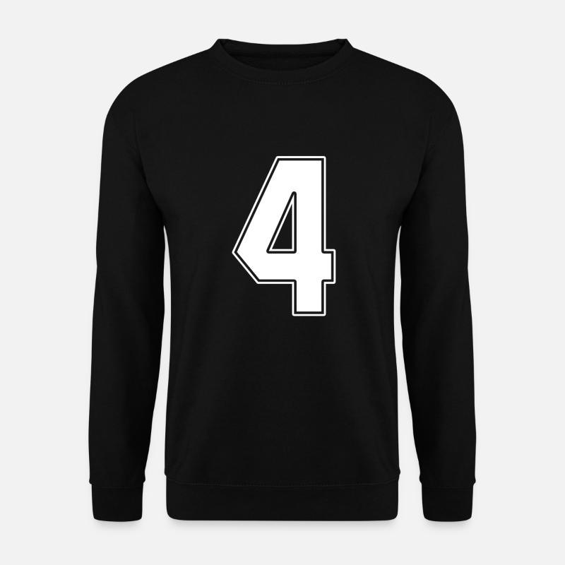 4 ans numéro maillot 4 - Sweat-shirt Unisexe - noir