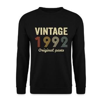 Vintage retro 1992 original parts - Unisex Sweatshirt - black - Front - Alina (178cm) & Michal (187cm)
