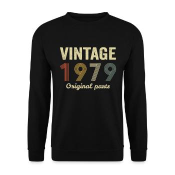 ventage 1979 - Sweat-shirt Unisexe - noir - Devant - Alina (178cm) & Michal (187cm)