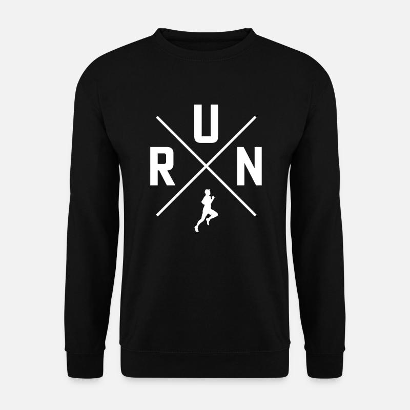 run running t-shirt runner - Unisex Pullover - Schwarz