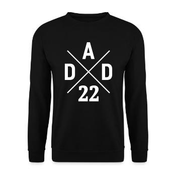 Dad 22 Papa ist 2022 neuer Vater - Unisex Pullover - Schwarz - Vorne - Alina (178cm) & Michal (187cm)