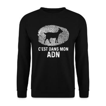 chèvre c'est dans mon adn - Sweat-shirt Unisexe - noir - Devant - Alina (178cm) & Michal (187cm)