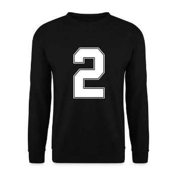 2 Jahre Nummer 2 - Unisex Pullover - Schwarz - Vorne - Alina (178cm) & Michal (187cm)