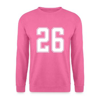 26 years jersey number 26 - Unisex Sweatshirt - pink - Front