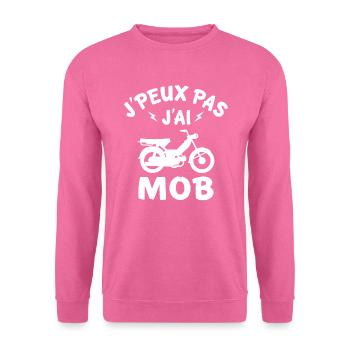 j'peux pas j'ai mob mobylette cyclomoteur - Sweat-shirt Unisexe - rose - Devant