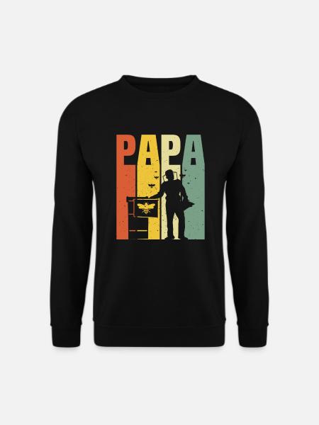 Papa Imker T-Shirt Papa Imkerei - Unisex Pullover - Schwarz