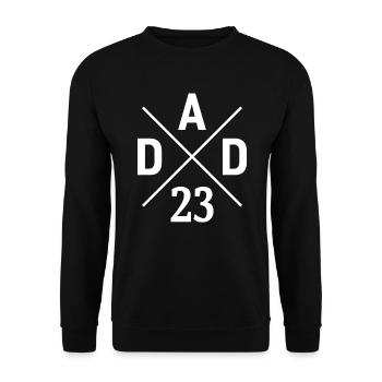 Dad 23 dad is 2023 new dad - Unisex Sweatshirt - black - Front - Alina (178cm) & Michal (187cm)