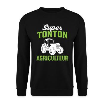 Super tonton agriculteur oncle agriculteur - Sweat-shirt Unisexe - noir - Devant - Alina (178cm) & Michal (187cm)
