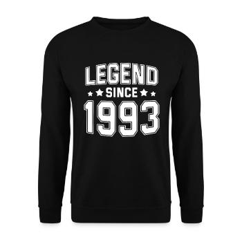 Legende seit 1993 - Unisex Pullover - Schwarz - Vorne - Alina (178cm) & Michal (187cm)