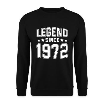 Legende seit 1972 - Unisex Pullover - Schwarz - Vorne - Alina (178cm) & Michal (187cm)