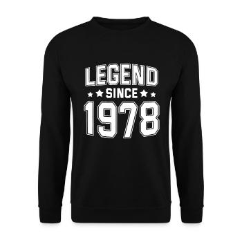 Legende seit 1978 - Unisex Pullover - Schwarz - Vorne - Alina (178cm) & Michal (187cm)
