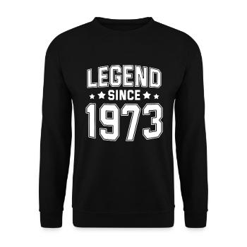 Legend since 1973 - Unisex Sweatshirt - black - Front - Alina (178cm) & Michal (187cm)