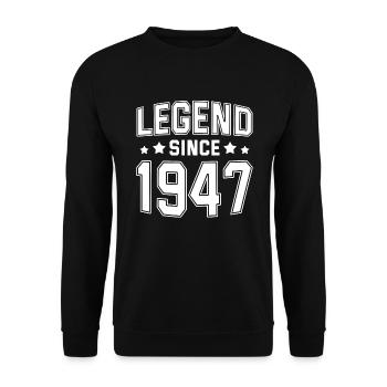 Legende seit 1947 - Unisex Pullover - Schwarz - Vorne - Alina (178cm) & Michal (187cm)