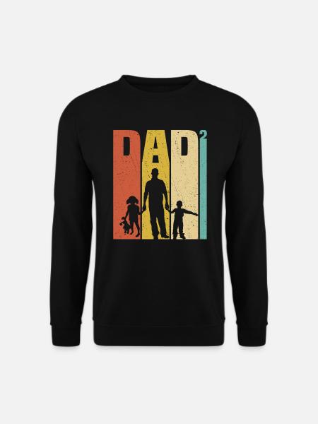 Papa 3 Kinder stolzer Vater 3 Kinder dreifacher Vater - Unisex Pullover - Schwarz