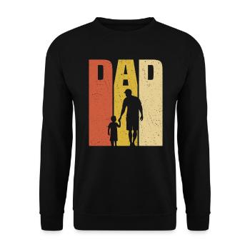 retro dad and son - Sweat-shirt Unisexe - noir - Devant - Alina (178cm) & Michal (187cm)