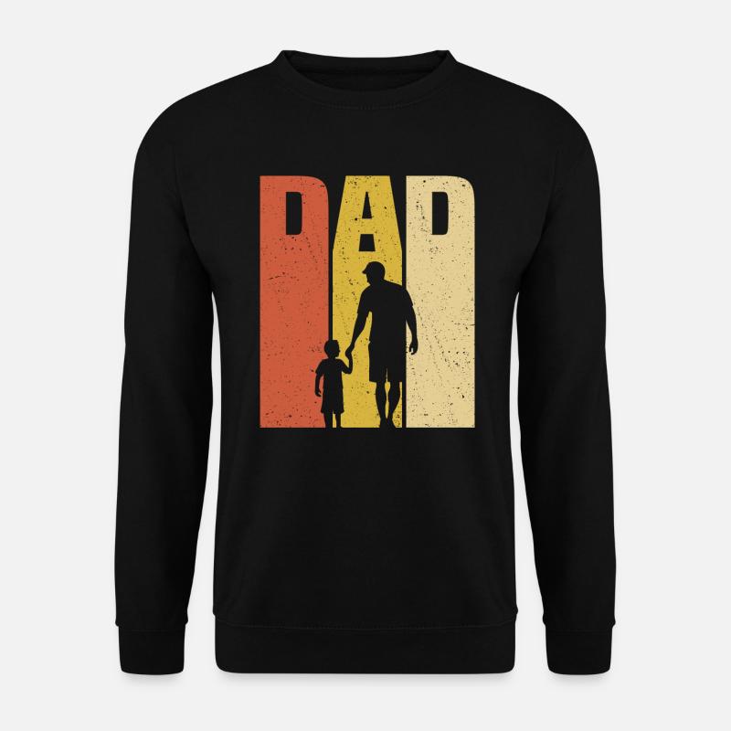 retro dad and son - Unisex Sweatshirt - black