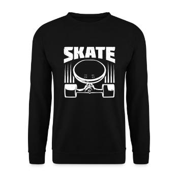 Skate Skater cadeau skateboard - Sweat-shirt Unisexe - noir - Devant - Alina (178cm) & Michal (187cm)