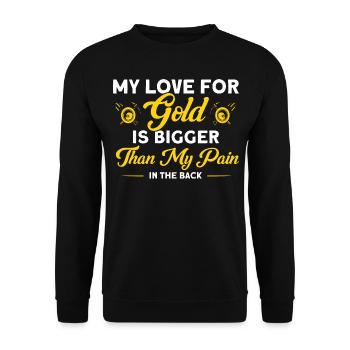 Gold Panner Gold Miner Gold Digger Gift - Unisex Sweatshirt - black - Front - Alina (178cm) & Michal (187cm)