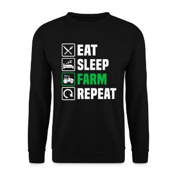 t-shirt agriculture gift farmer - Unisex Sweatshirt - black - Front - Alina (178cm) & Michal (187cm)