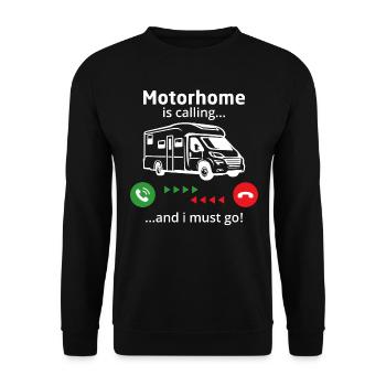 Le camping-car appelle et je dois y aller - Sweat-shirt Unisexe - noir - Devant - Alina (178cm) & Michal (187cm)