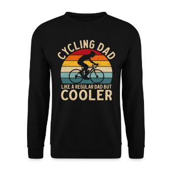 cycling dad like a regular dad but cooler - Unisex Sweatshirt - black - Front - Alina (178cm) & Michal (187cm)