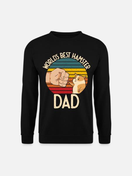 World's Best Hamster Dad Hamster Costume for - Unisex Sweatshirt - black