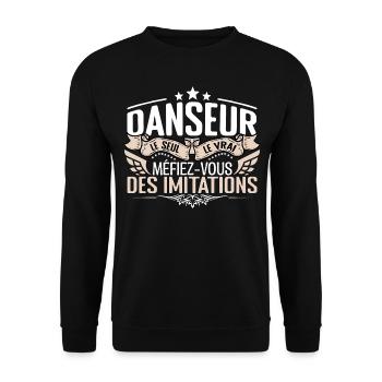 Danseur le seul Danseur le vrai Danseur - Sweat-shirt Unisexe - noir - Devant - Alina (178cm) & Michal (187cm)