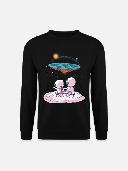 The earth is flat - Unisex Sweatshirt - black