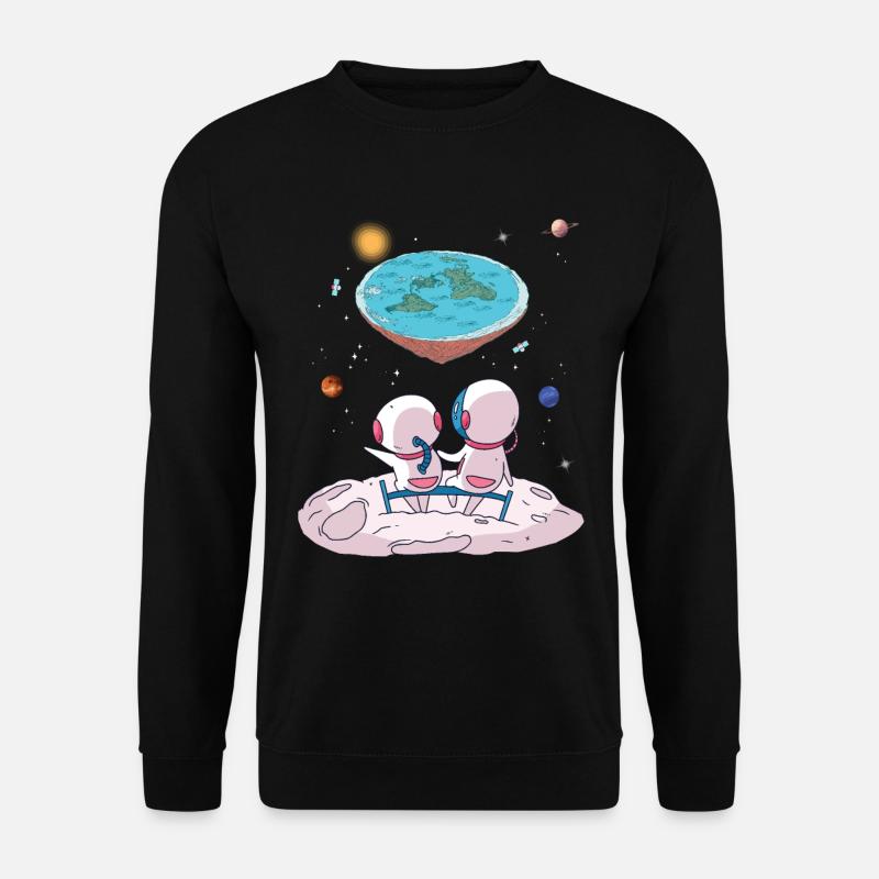 The earth is flat - Unisex Sweatshirt - black