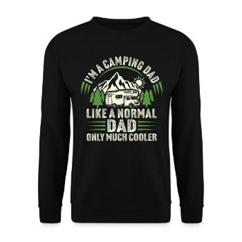I'm a camping dad drive motorhome - Unisex Sweatshirt - black - Front - Alina (178cm) & Michal (187cm)
