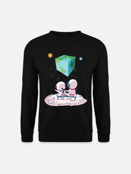 The earth is a cube - Unisex Sweatshirt - black