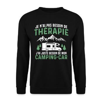 J'ai juste besoin de mon camping car - Sweat-shirt Unisexe - noir - Devant - Alina (178cm) & Michal (187cm)