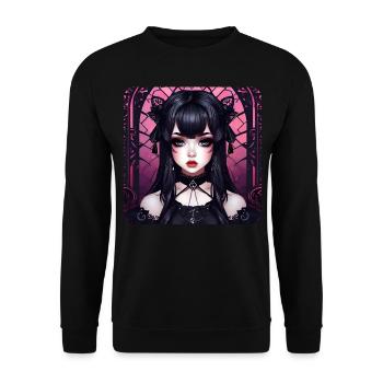 Mystérieuse fille gothique - Sweat-shirt Unisexe - noir - Devant - Alina (178cm) & Michal (187cm)