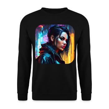 Fille Cool Goth Cyberpunk - Sweat-shirt Unisexe - noir - Devant - Alina (178cm) & Michal (187cm)